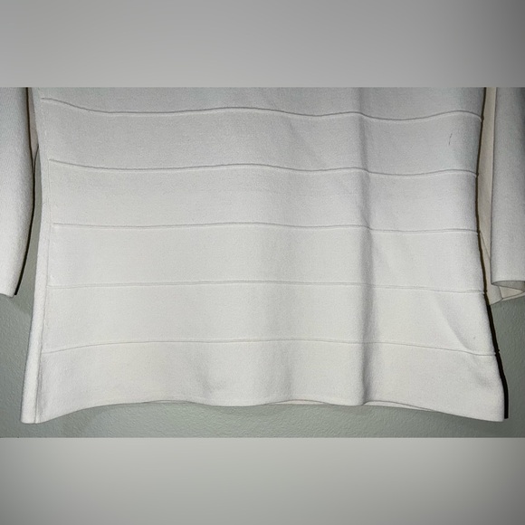 Cable & Gauge Women’s 3/4 Sleeve Round Neckline Comfy Ivory Viscose Top! Size L. - Picture 5 of 12